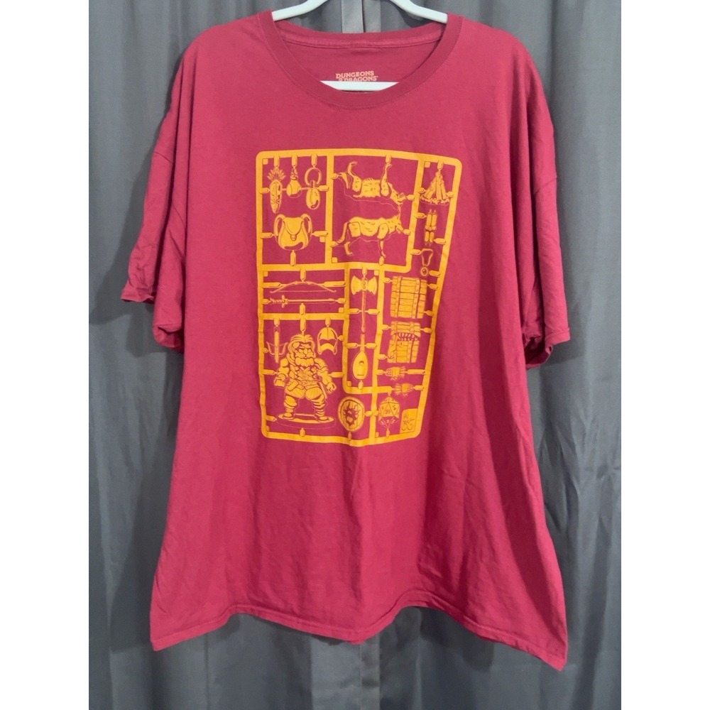 Dungeons & Dragons Mens 3XL Red Graphic T Shirt Loot Crate Exclusive D&D